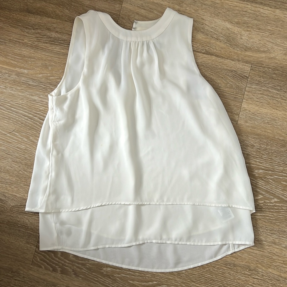 J. Crew Flowy White Blouse